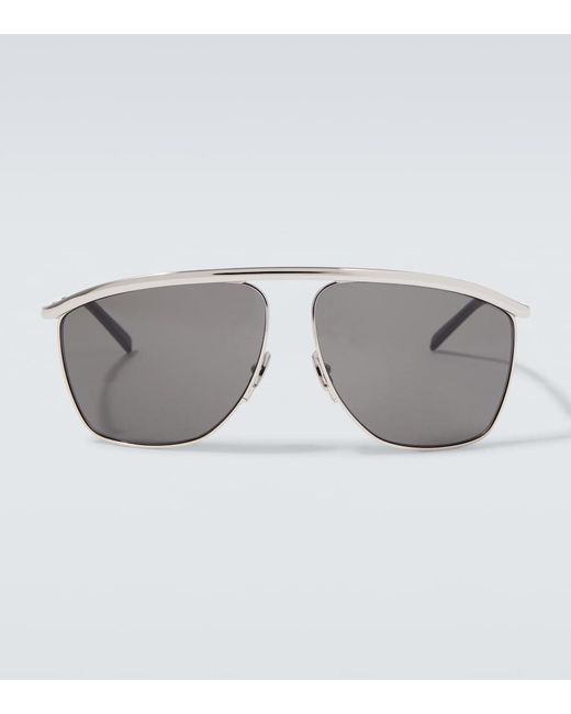 Saint Laurent Gray Sl 820 Victoire Aviator Sunglasses for men