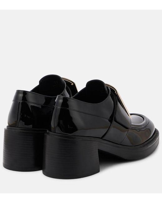 Roger Vivier Black Viv' Rangers Patent Leather Loafers