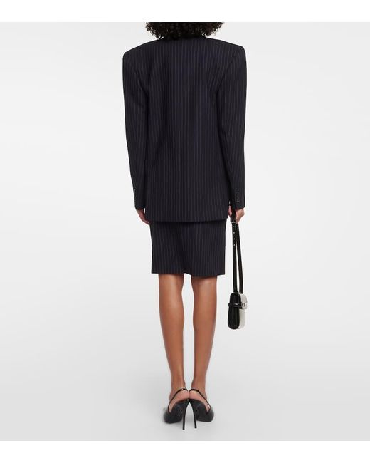 Blazer oversize in lana vergine di Saint Laurent in Black