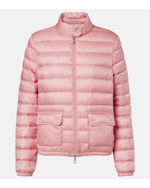 Moncler Pink Lans Quilted Down Jacket