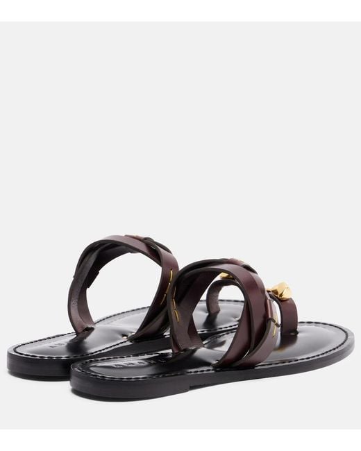 Amanu Black Lagos Woven Leather Sandals