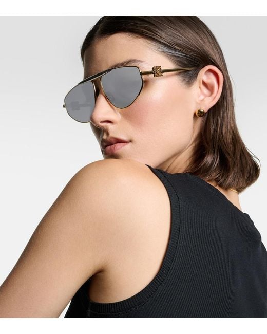Loewe Gray Spoiler Aviator Sunglasses