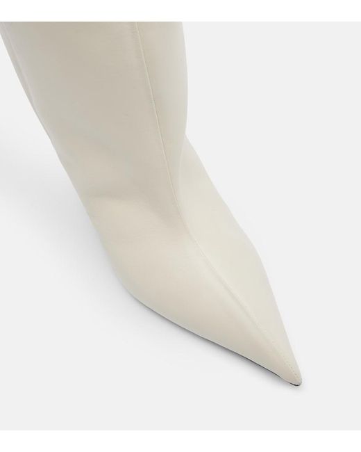 The Attico White Lea 65 Leather Knee-High Boots