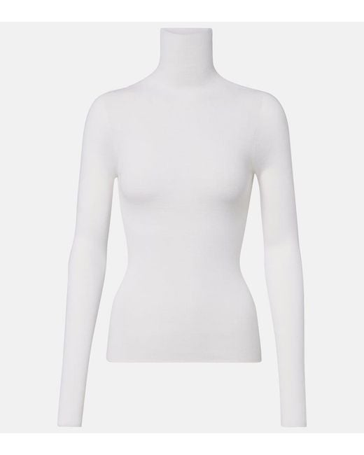 Dorothee Schumacher White Virgin Wool Turtleneck Sweater