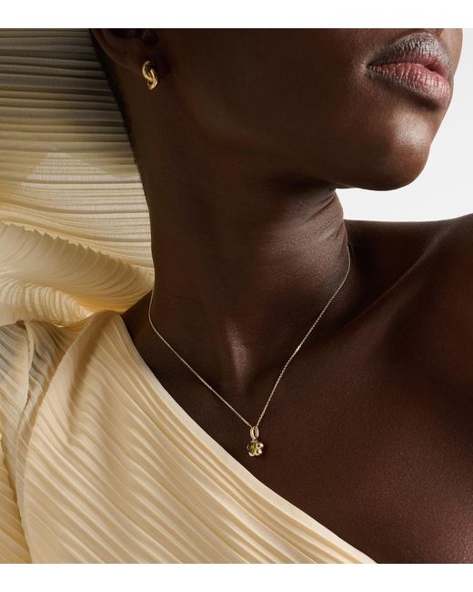 STONE AND STRAND White Kensington 14Kt Necklace With Peridot