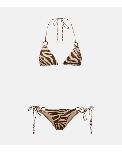 Zimmermann White Wanderlust Printed Bikini