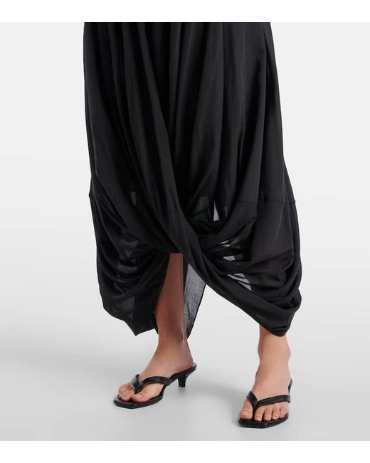 Totême  Black Draped Maxi Skirt