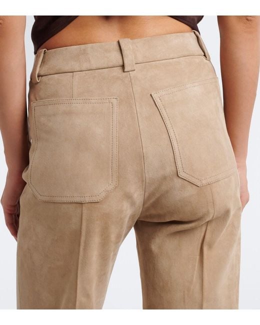 Stouls Natural Lizzy Suede Bootcut Pants