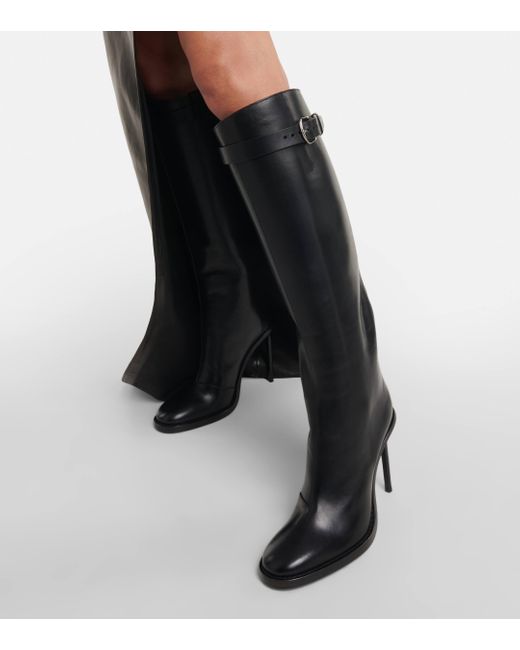 Ann Demeulemeester Black Uta Leather Knee-high Boots