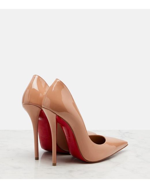 Christian Louboutin Brown Miss Z Patent Leather Pumps