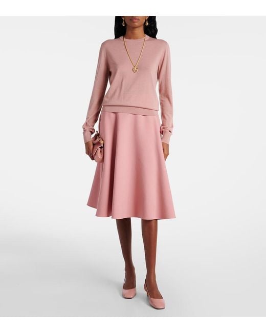 Dolce & Gabbana Pink Virgin Wool Sweater