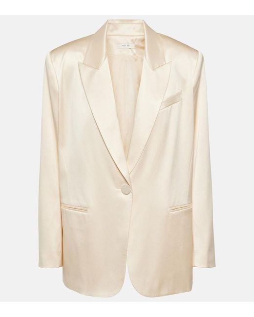 The Sei Natural Oversized Silk Blazer