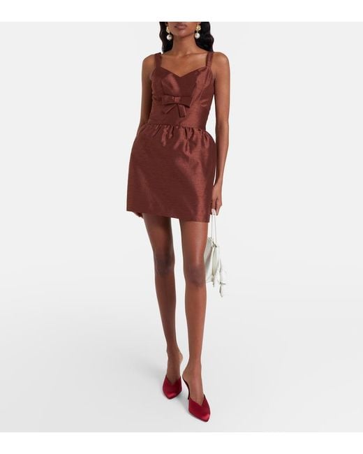 ShuShu/Tong Red Bow-Detail Minidress