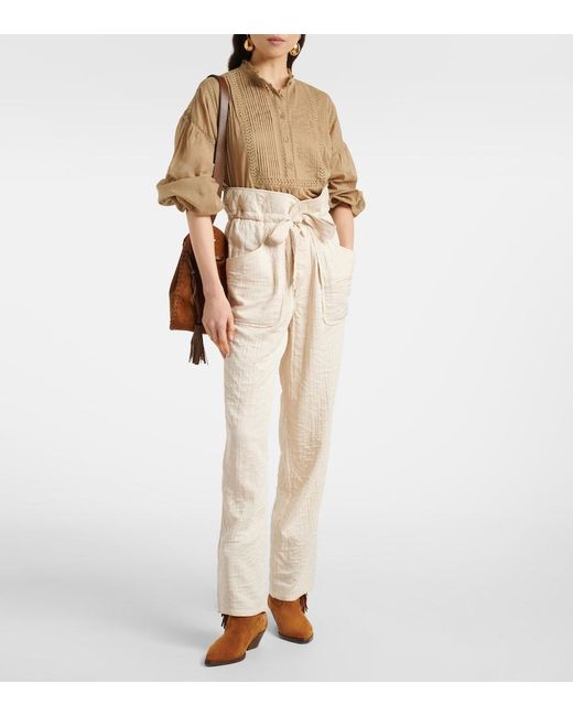 Isabel Marant Natural Serida Straight Pants