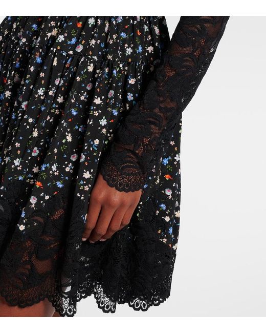 Rabanne Black Floral Lace Minidress