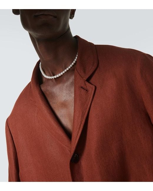 Mateo White 14Kt Necklace With Freshwater Pearls for men