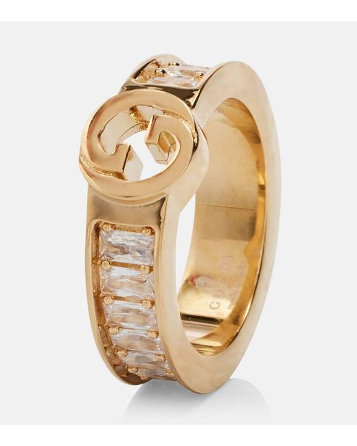 Gucci White Blondie Embellished Ring