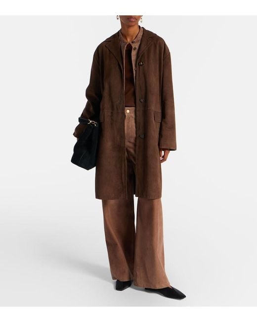 Max Mara Brown Ortensia Suede Coat