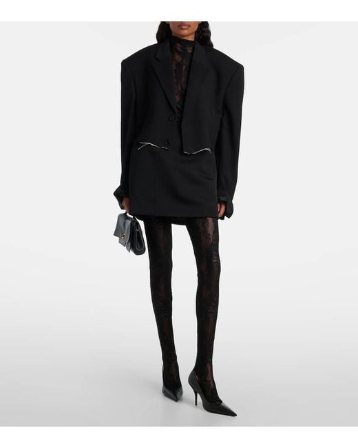 Combi-Pantalon En Dentelle Transparente Norma Kamali en coloris Black