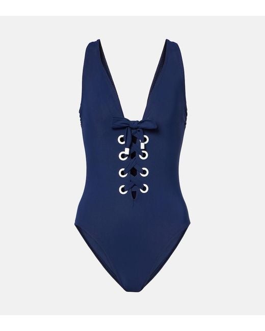 Karla Colletto Blue Lulu Swimsuit