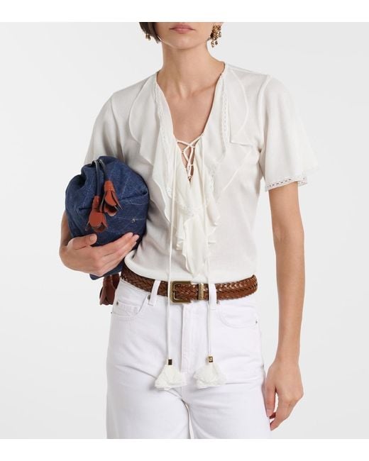 Dorothee Schumacher White Pure Sleekness Ribbed-Knit Cotton Top