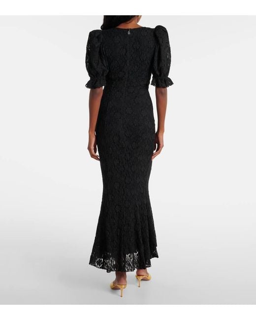 Vestido Midi De Encaje ROTATE BIRGER CHRISTENSEN de color Black