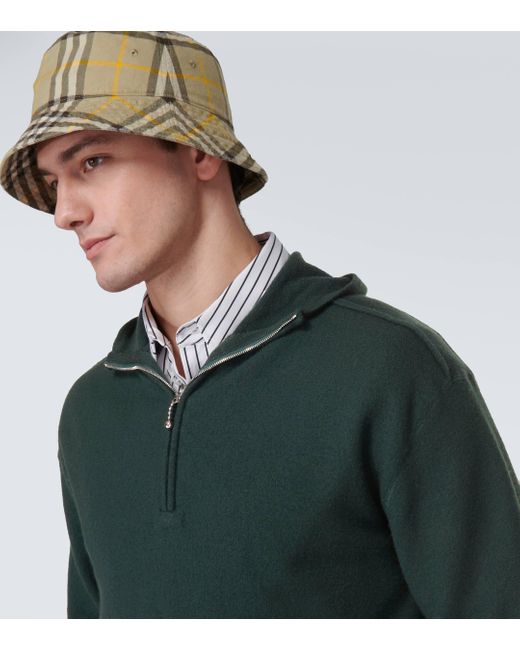Burberry Green Wool Half-zip Sweater for men