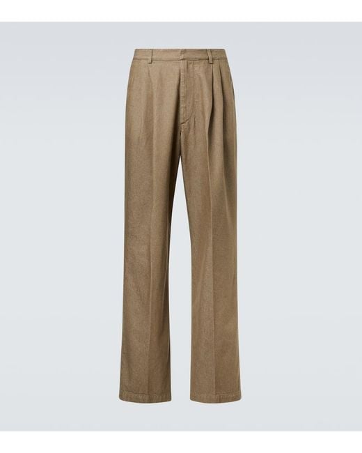 Jeans A Gamba Larga di Dries Van Noten in Natural da Uomo