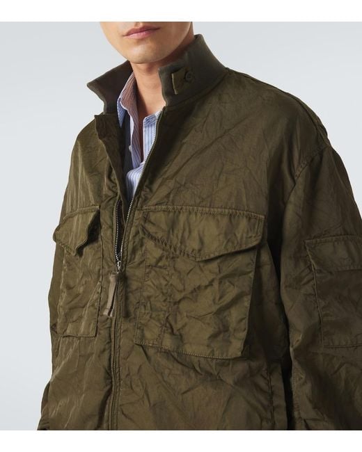 Comme des Garçons Green Zip-Up Bomber Jacket for men