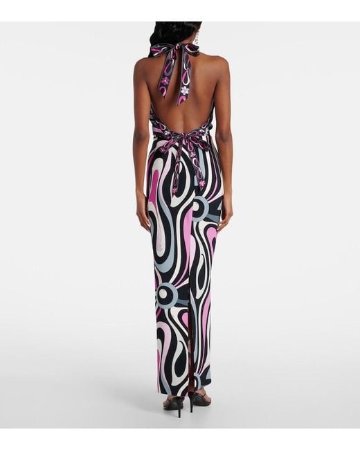 Emilio Pucci White Marmo High-Rise Maxi Skirt