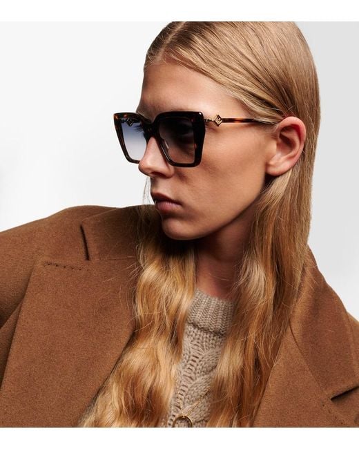 Occhiali Da Sole Cat-Eye Ff Diamonds di Fendi in Blue