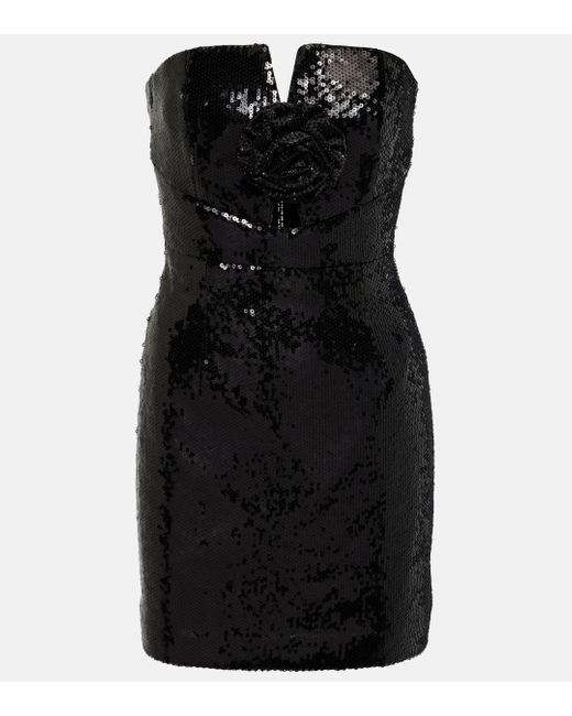 Robe bustier Denise a sequins Rebecca Vallance en coloris Black