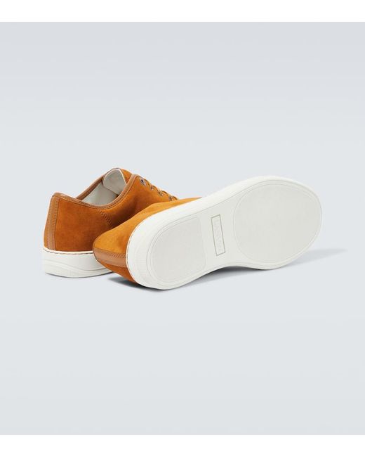Lanvin Sneakers DBB1 aus Veloursleder mit Leder in Orange für Herren