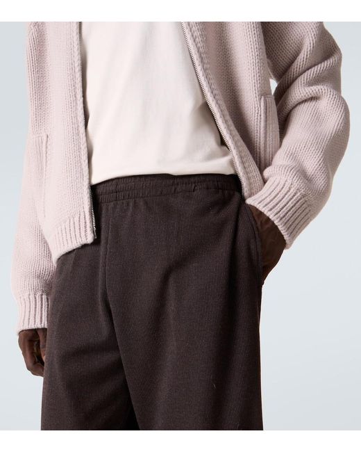 Our Legacy Brown Breeze Cotton And Wool-Blend Sweatpants for men
