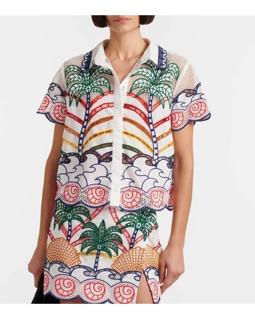 Farm Rio White Hemd Aus Baumwolle