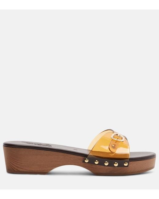 Ancient Greek Sandals Brown Omonia Clogs
