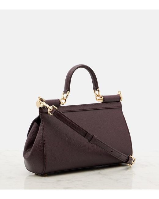 Dolce & Gabbana Purple Tote Bag Sicily Ew Small Aus Leder