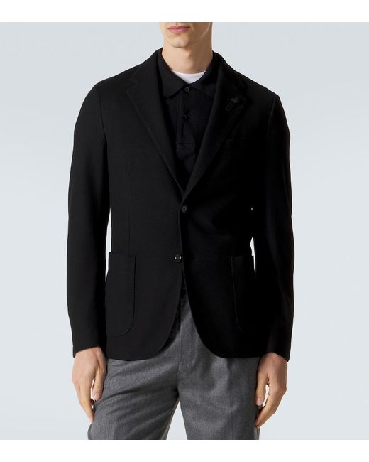 Lardini Black Cotton Blazer for men