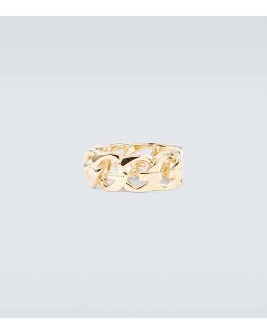 Givenchy Metallic G Chain Ring for men