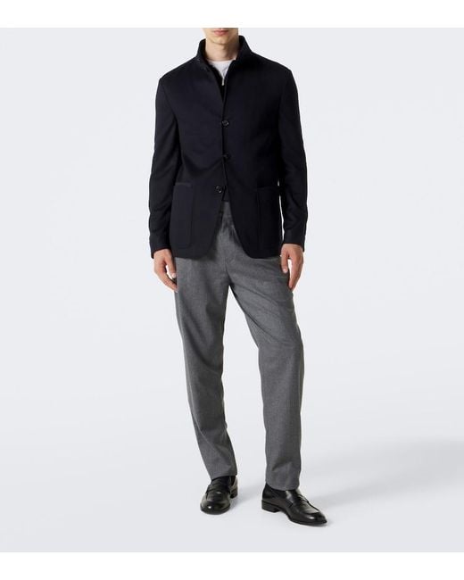 Zegna Blue Il Conte Cashmere Jacket for men