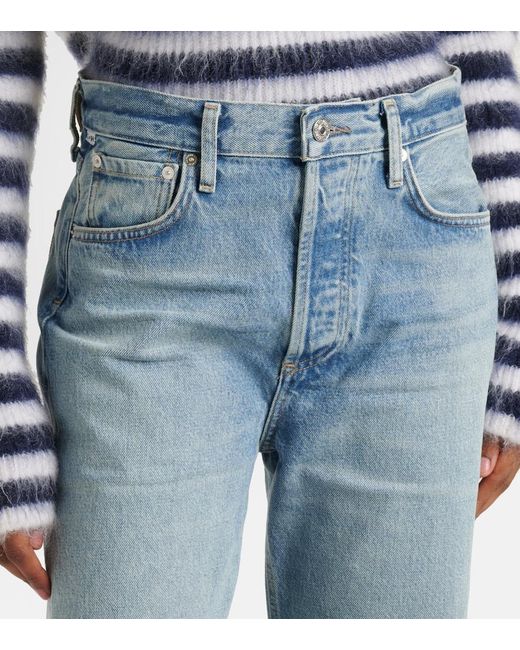 Citizens of Humanity Blue Blaine High-Rise Straight Jeans