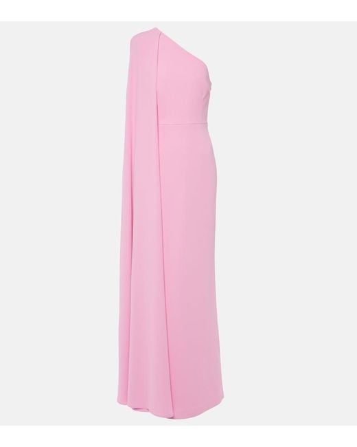 Rebecca Vallance Pink Odetta One-Shoulder Gown