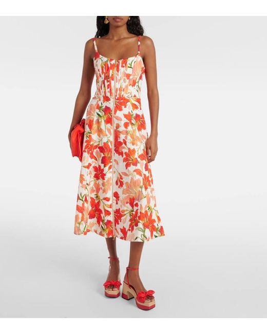 Sandalias Ricia 95 De Piel Con Plataforma Jimmy Choo de color Red