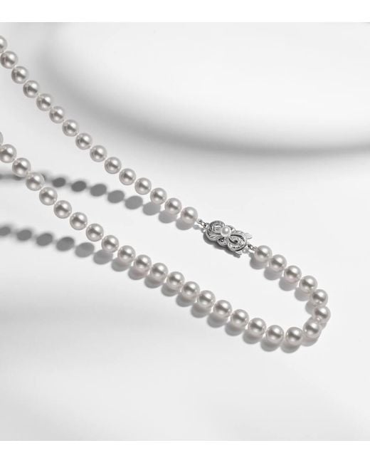 Mikimoto White 18Kt Necklace With Pearls