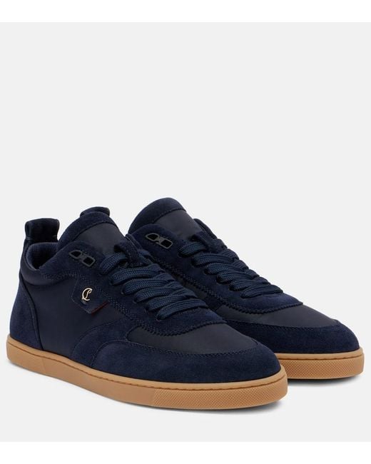 Christian Louboutin Blue Tutti Rui Suede Sneakers