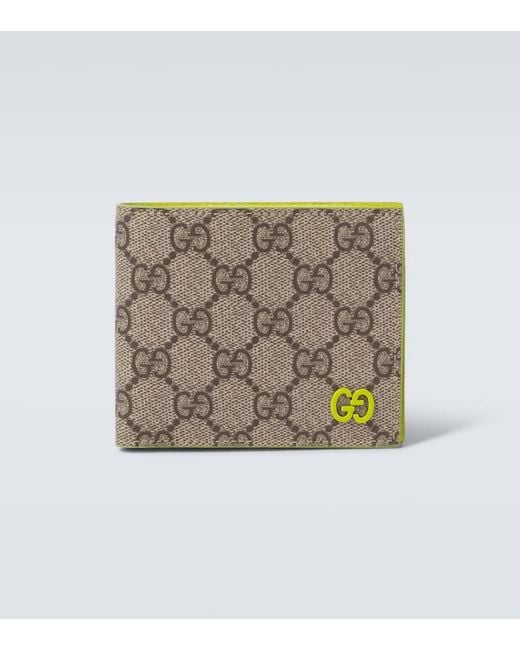 Gucci Gg Faltbrieftasche Mit Lindgrüner Innenseite in Brown für Herren