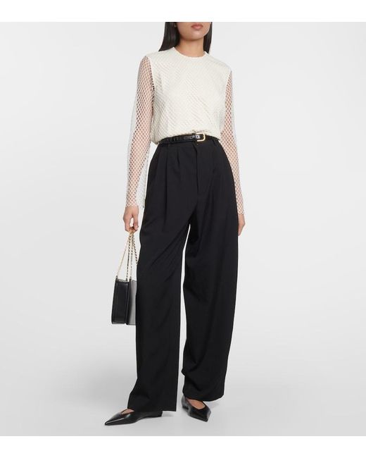 Totême Natural Layered Lace Top
