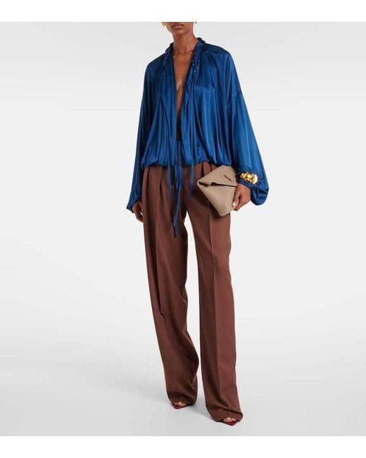 Clutch Cassandre Large di Saint Laurent in Natural