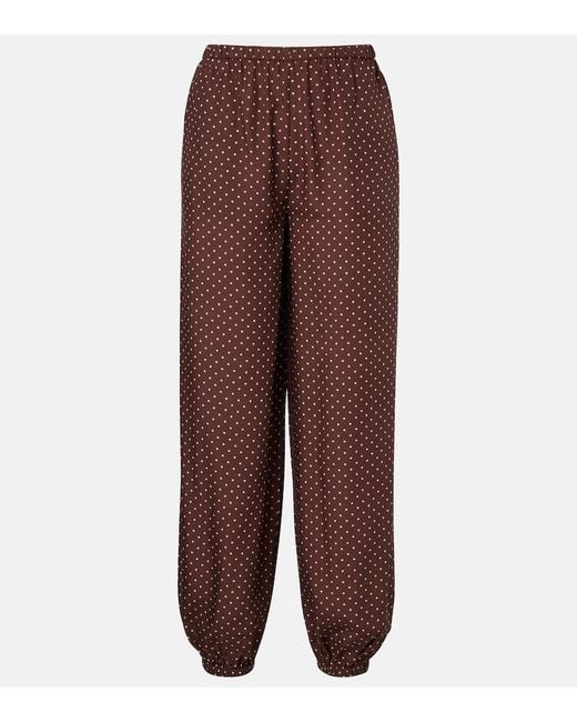 Posse Purple Evie Polka-Dot Balloon Pants