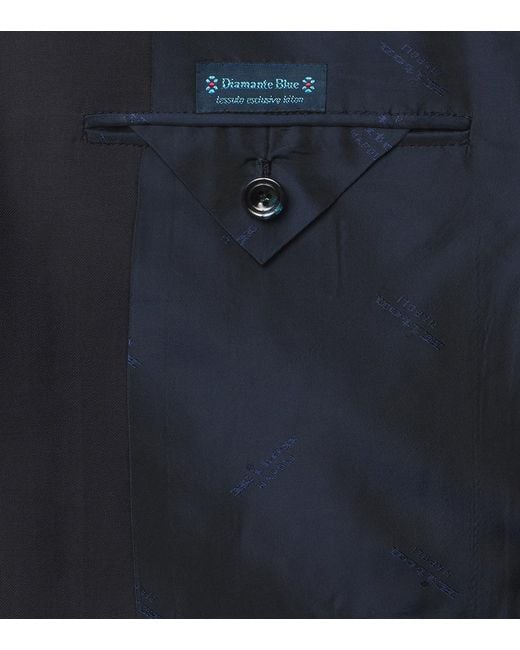 Kiton Blue Wool Suit for men